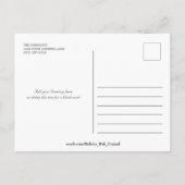 ピンクエレガントの雪片の休日の写真はがき シーズンポストカード (裏面)