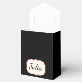 ピンクエレガントの鱗片状ブラックパーティー フェイバーボックス (オープン)