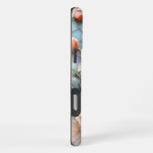 ピンクエレガントの3Dフローラステンドグラスデザイン iPhoneケース (右側面)