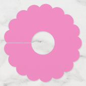 ピンクエレガントはワパーソナライズされたイングラスラベルの名前 ワイングラスタグ (裏面)