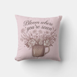 ピンクエレガントやる気を起こさせるフローラ クッション