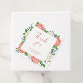 ピンクエレガントアジサイ赤ちゃんシャワーありがとう フェイバータグ (インサイチュ)