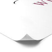 ピンクエレガントアジサイ・ユーカリの結婚歓迎 ポスター (角)