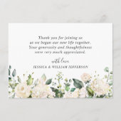 ピンクエレガントアジサイ・ユーカリバラ サンキューカード (裏面)