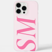 ピンクエレガントイニシャルモノグラはっきりしたム Case-Mate iPhoneケース (裏面)