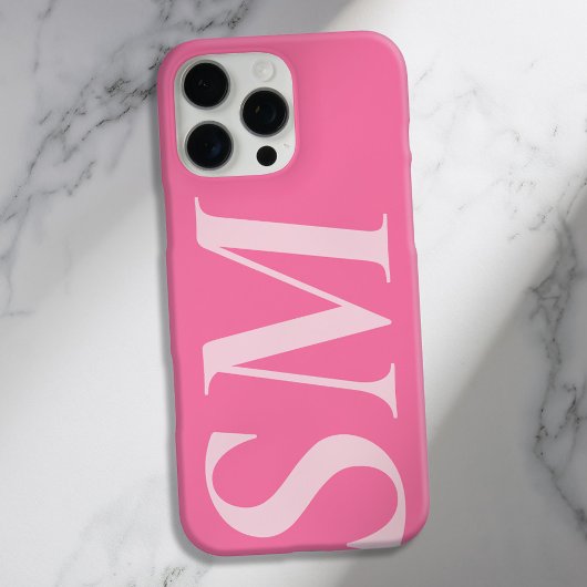 ピンクエレガントイニシャルモノグラはっきりしたム Case-Mate iPhoneケース