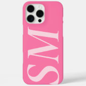 ピンクエレガントイニシャルモノグラはっきりしたム Case-Mate iPhoneケース (裏面)
