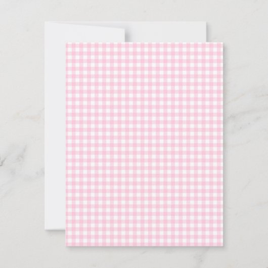 ピンクエレガントウエスタンテーマベビーシャワー招待状 招待状 (裏面)