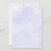 ピンクエレガントウォーターカラーフラワーブーケ誕生日 招待状 (裏面)