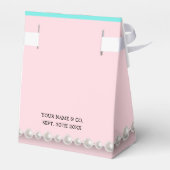 ピンクエレガントエスニックティファニープリンセスベビーシャワー フェイバーボックス (裏面サイド)