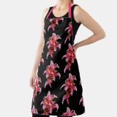 ピンクエレガントオリエンタルタルタルタルガザーユリ花 エプロン (インサイチュ)