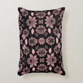 ピンクエレガントオンブラックレースヴィンテージスタイル アクセントクッション (正面(垂直))