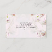 ピンクエレガントオーキッドカスタムビジネスカード 名刺 (裏面)