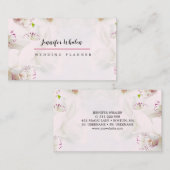 ピンクエレガントオーキッドカスタムビジネスカード 名刺 (正面/裏面)