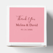 ピンクエレガントオーキッド花模様結婚式の引き出物ボックス フェイバーボックス (上部)