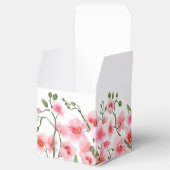 ピンクエレガントオーキッド花模様結婚式の引き出物ボックス フェイバーボックス (オープン)