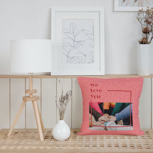 ピンクエレガントカスタムに動く友達への贈り遠くに物 クッション