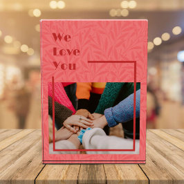 ピンクエレガントカスタムに動く友達への贈り遠くに物 フォトブロック