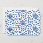 ピンクエレガントカボチャ赤ちゃん女の子1st誕生日パーティー 招待状 (裏面)