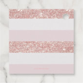 ピンクエレガントカボチャ1st誕生日ガールありがとう フェイバータグ (裏面)