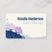 ピンクエレガントカメリアパーソナライズされた 名刺 (正面)