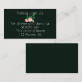 ピンクエレガントカメリア披露宴 エンクロージャーカード (正面/裏面)