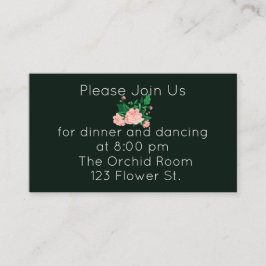 ピンクエレガントカメリア披露宴 エンクロージャーカード