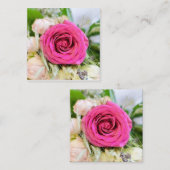 ピンクエレガントガーデンバラフローラ花 ノートカード (正面/裏面)