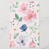 ピンクエレガントガーデンフラワーブライダルシャワーゲーム (裏面)