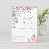ピンクエレガントガーデンフラワーブライダルシャワー 招待状 (スタンド正面)