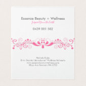 ピンクエレガントガーリースワールレース 名刺 (内部フラット)