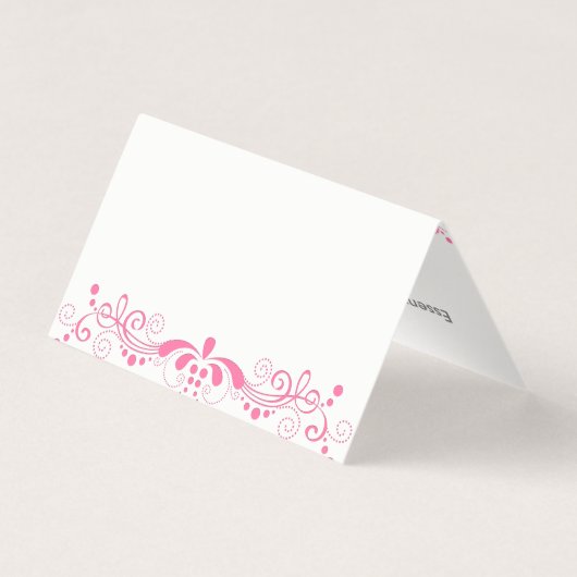 ピンクエレガントガーリースワールレース 名刺 (裏面)