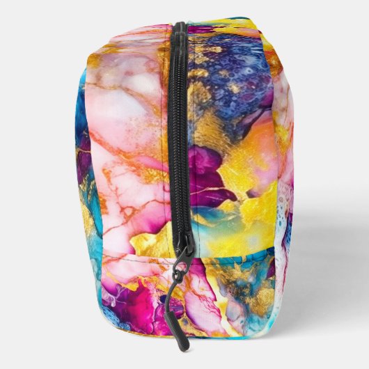 ピンクエレガントガーリーターコイズ大理石アートアクセサリー ドップキット (右)