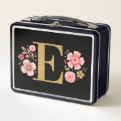 ピンクエレガントガーリーフローラ メタルランチボックス (正面)