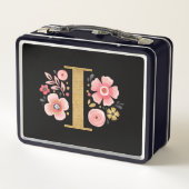 ピンクエレガントガーリーフローラ メタルランチボックス (裏面)