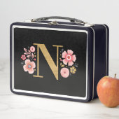 ピンクエレガントガーリーフローラ メタルランチボックス (インサイチュ)