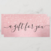 ピンクエレガントガーリーローズ金ゴールドグリッターメイクアップアーティスト (正面/裏面)