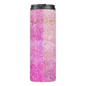 ピンクエレガントガーリー金ゴールドグリッター タンブラー (裏面)