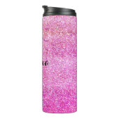 ピンクエレガントガーリー金ゴールドグリッター タンブラー (回転右)