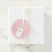 ピンクエレガントガール赤ちゃんシャワーかわいいかわいいラマ フェイバータグ (インサイチュ)