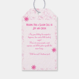 ピンクエレガントキッチュ水の色ディツィーホリデイ ギフトタグ