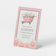 ピンクエレガントギンガムウォーターカラーガーデン