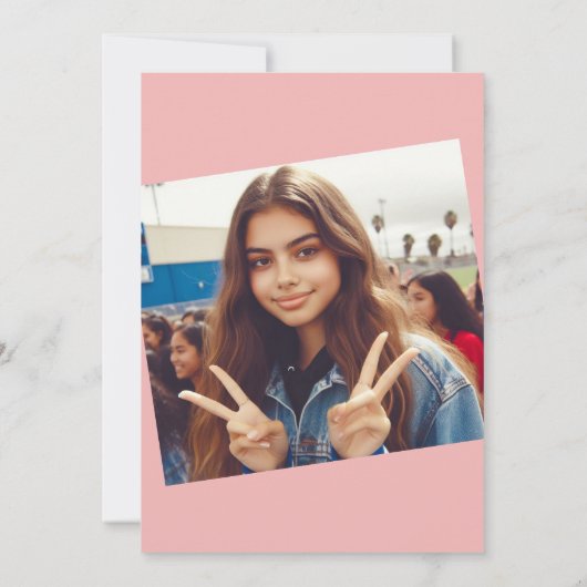 ピンクエレガントクインセアニラ招待状 招待状 (裏面)