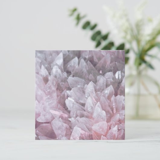 ピンクエレガントクオーツジェムマインド体スピリットエネルギー サンキューカード (スタンド正面)