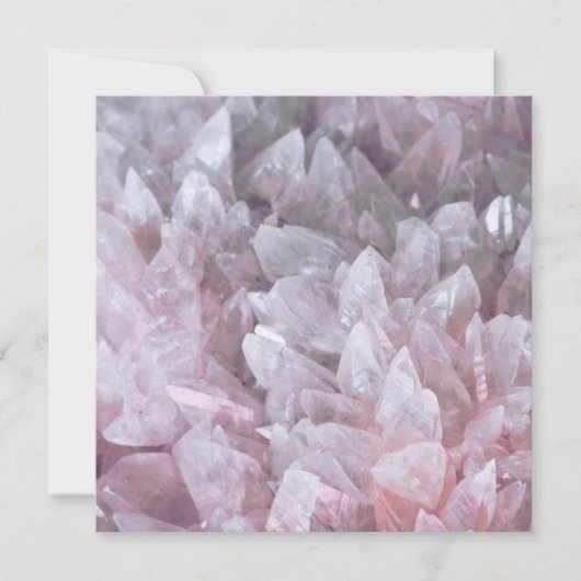 ピンクエレガントクオーツジェムマインド体スピリットエネルギー サンキューカード (正面)