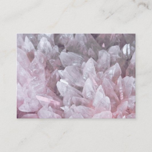 ピンクエレガントクオーツジェムマインド体スピリットエネルギー 名刺 (正面)