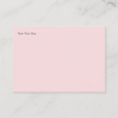 ピンクエレガントクオーツジェムマインド体スピリットエネルギー 名刺 (裏面)