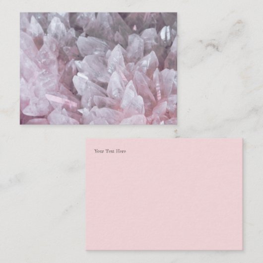ピンクエレガントクオーツジェムマインド体スピリットエネルギー 名刺 (正面/裏面)