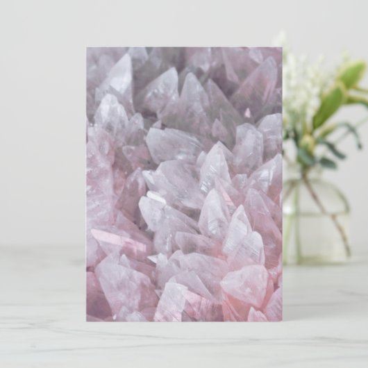 ピンクエレガントクオーツジェムマインド体スピリットエネルギー 招待状 (スタンド正面)