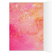 ピンクエレガントクジャク、ボウ、宝石の石、ハッピーバースデー (内側 (左))